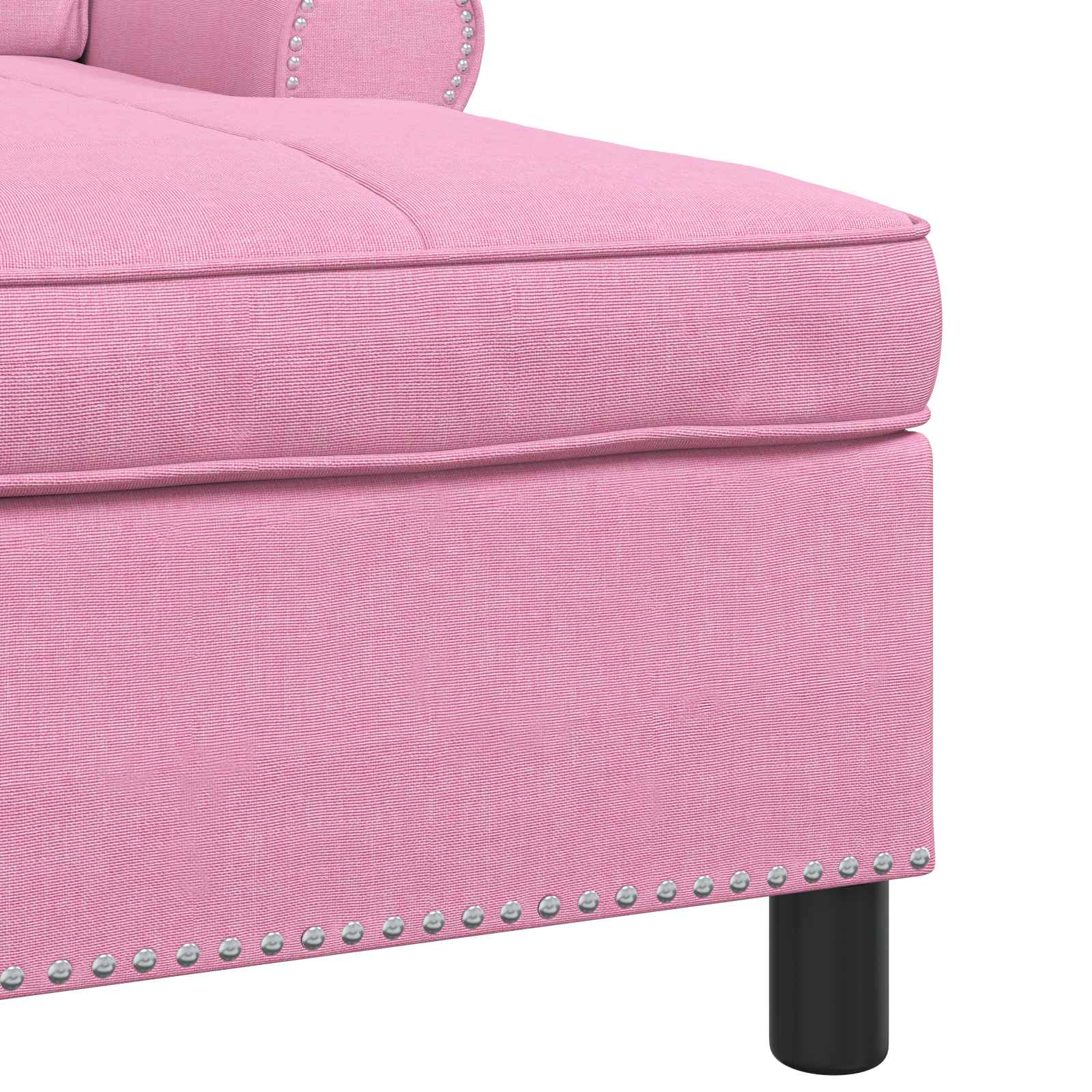 Chaise Lounge med pude Lyserød 91 x 157 x 91 cm Stof