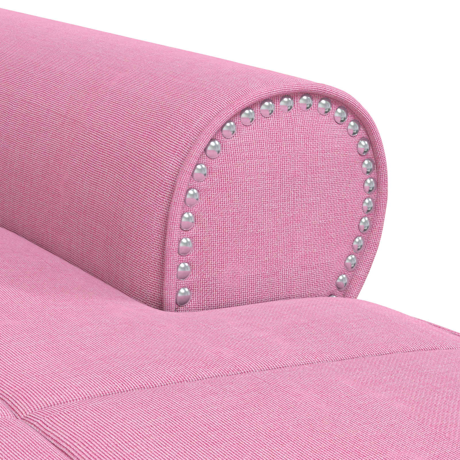 Chaise Lounge med pude Lyserød 91 x 157 x 91 cm Stof