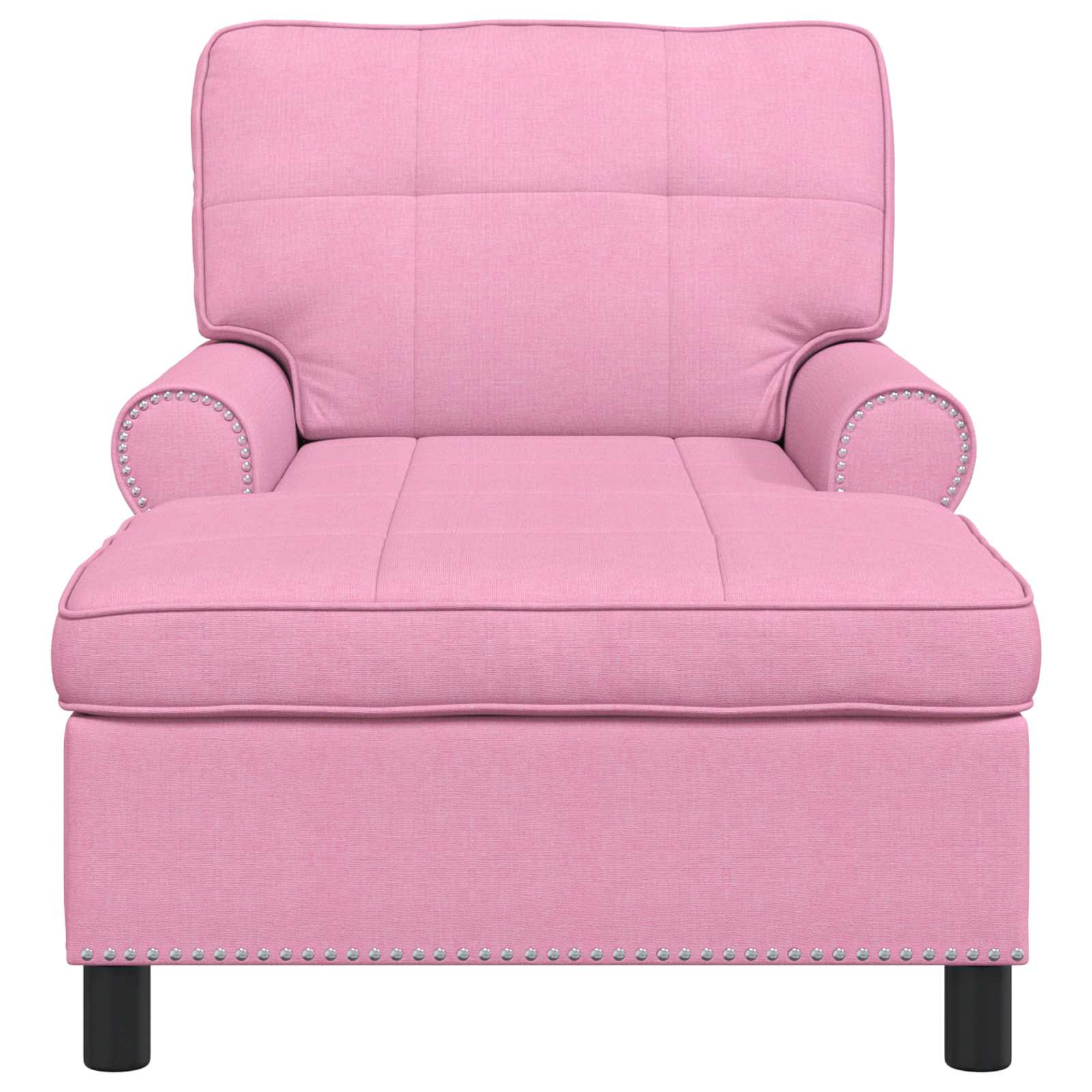 Chaise Lounge med pude Lyserød 91 x 157 x 91 cm Stof