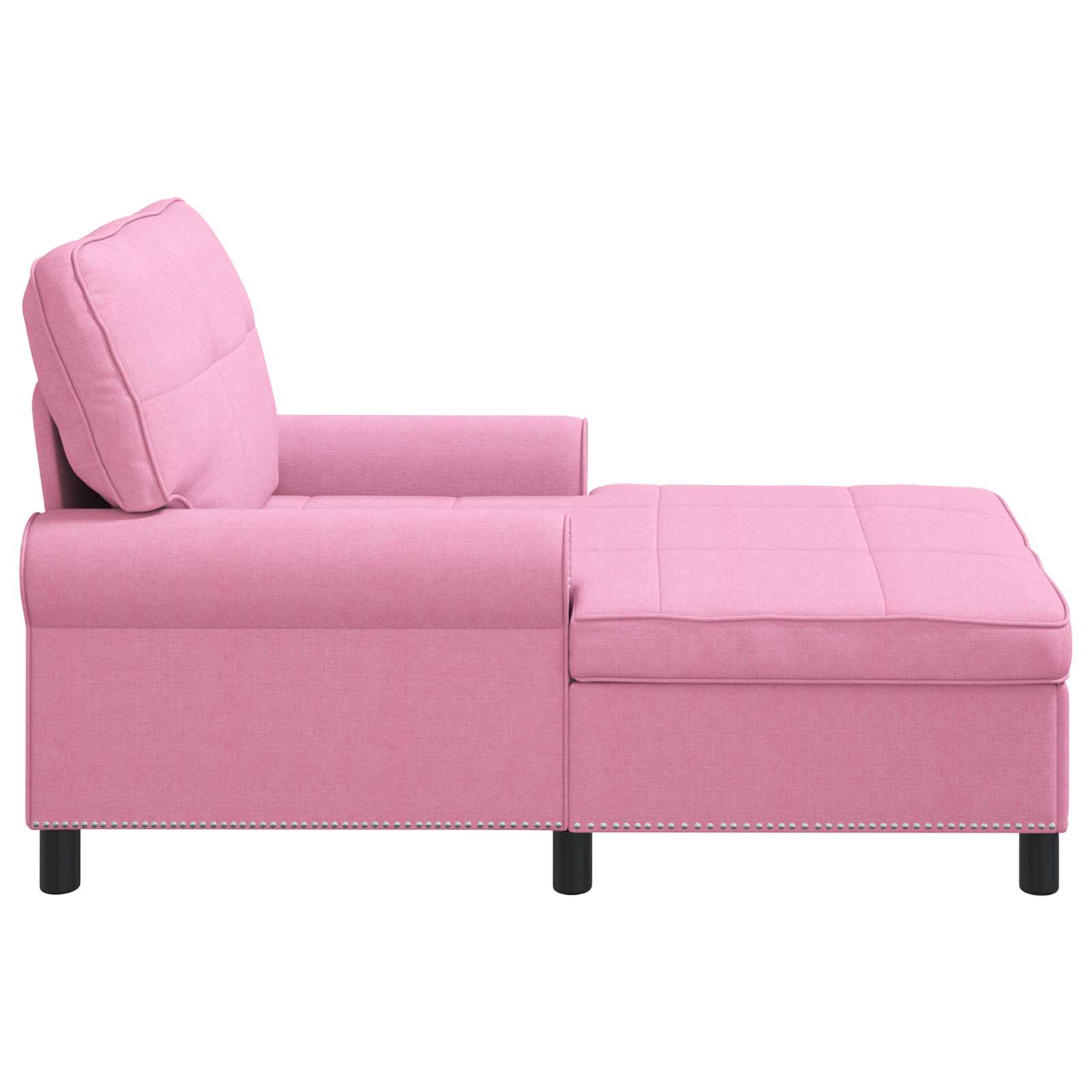 Chaise Lounge med pude Lyserød 91 x 157 x 91 cm Stof