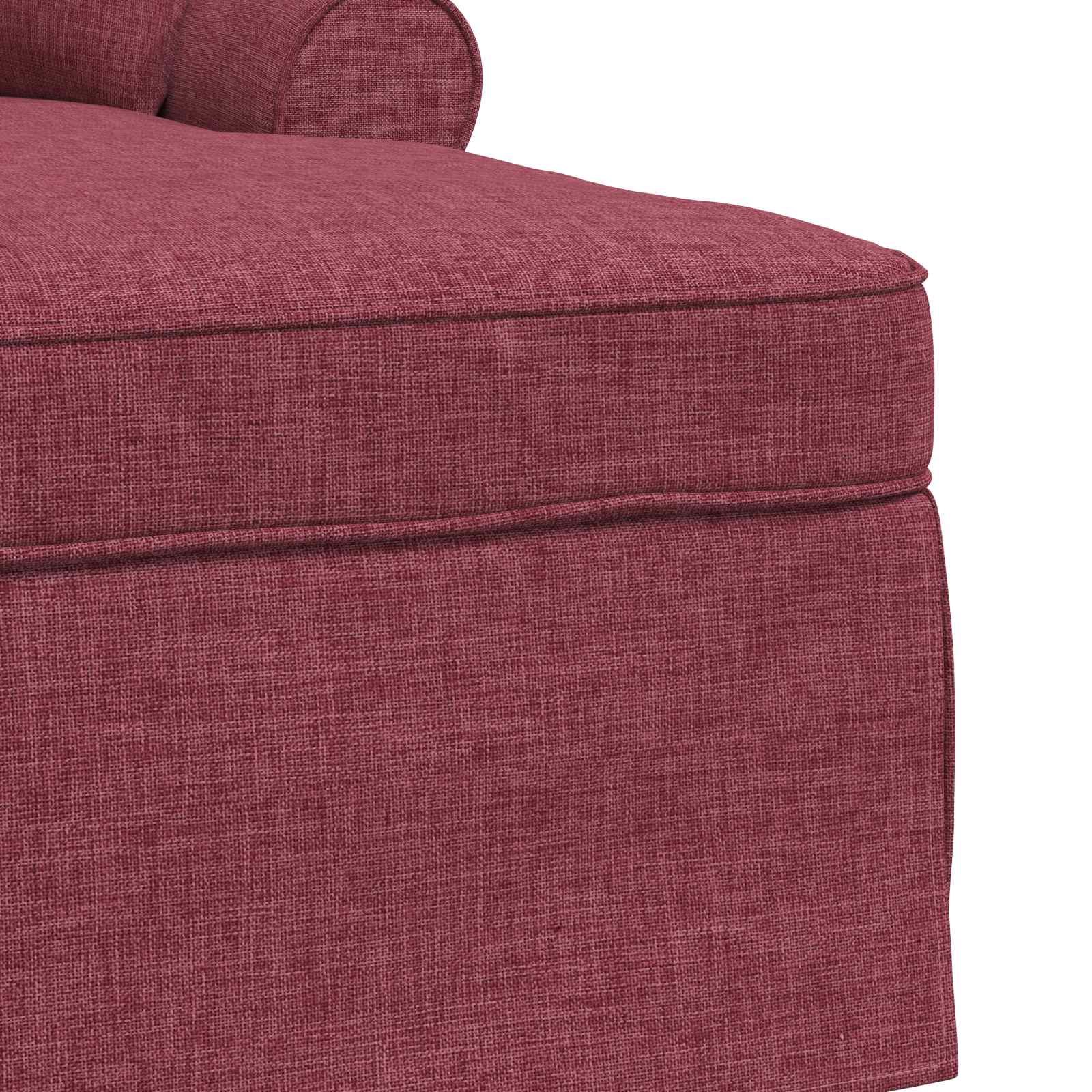 Chaise lounge med volant med pude med pude 3 pcs Vinrød Stof