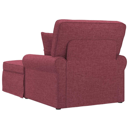 Chaise lounge med volant 3 stk. Vinrød Stof 91 x 157 x 91 cm