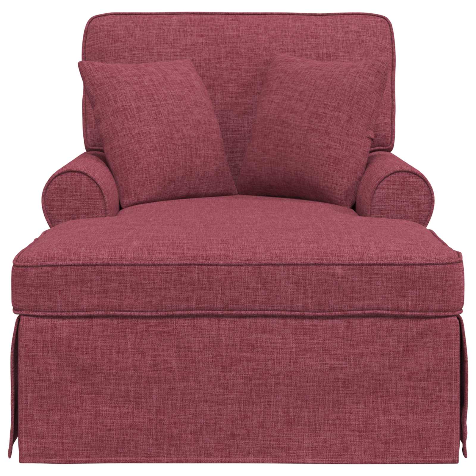 Chaise lounge med volant med pude med pude 3 pcs Vinrød Stof