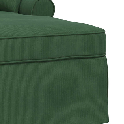 Chaise lounge med volant 3 stk. Jungle Grøn Velourstof