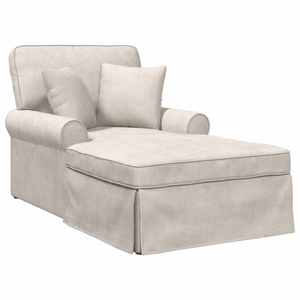 Chaise lounge med volant Cremefarvet 157 x 91 x 91 cm ARES