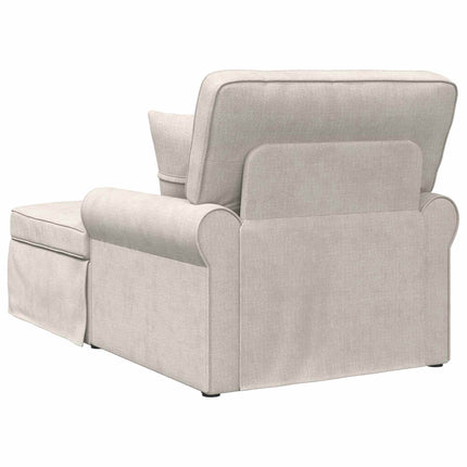 Chaise lounge med volant Cremefarvet 157 x 91 x 91 cm ARES