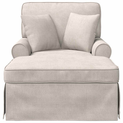 Chaise lounge med volant Cremefarvet 157 x 91 x 91 cm ARES