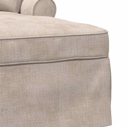 Chaise lounge med volant med pude Beige 157 x 91 x 91 cm ARES