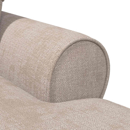 Chaise lounge med volant med pude Beige 157 x 91 x 91 cm ARES