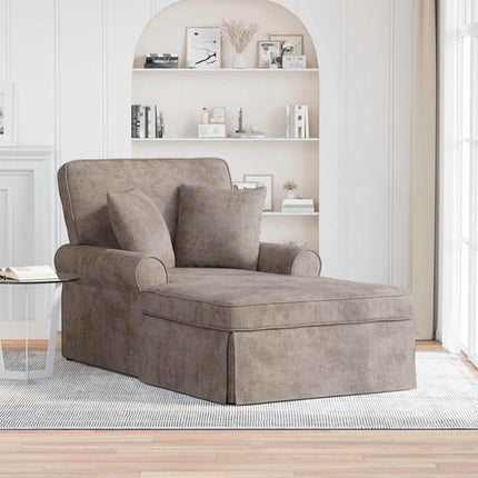 Chaise lounge med volant Sandfarvet 157 x 91 x 91 cm ARES