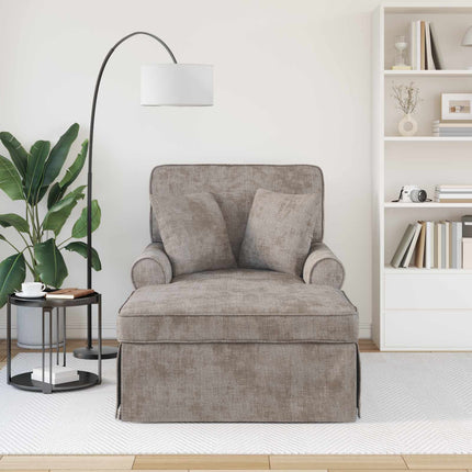 Chaise lounge med volant Sandfarvet 157 x 91 x 91 cm ARES