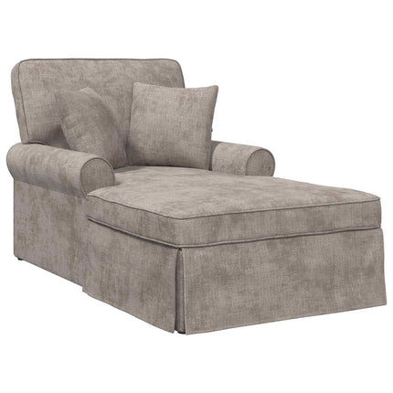 Chaise lounge med volant Sandfarvet 157 x 91 x 91 cm ARES