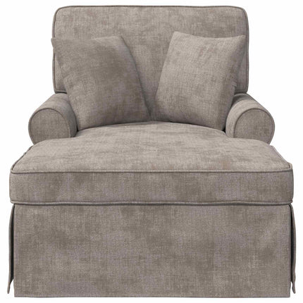Chaise lounge med volant Sandfarvet 157 x 91 x 91 cm ARES