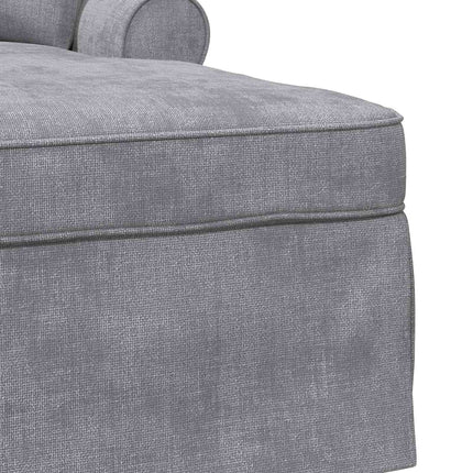 Chaise lounge med volant med pude Lysegrå 157 x 91 x 91 cm ARES