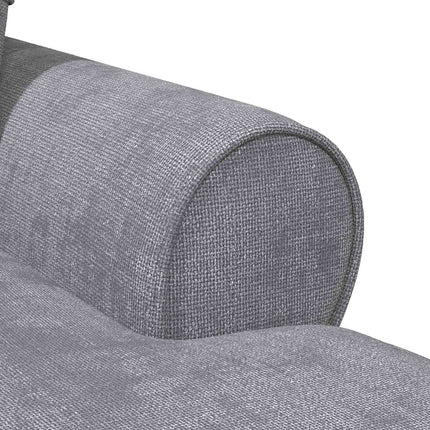 Chaise lounge med volant med pude Lysegrå 157 x 91 x 91 cm ARES