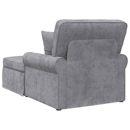 Chaise lounge med volant med pude Lysegrå 157 x 91 x 91 cm ARES