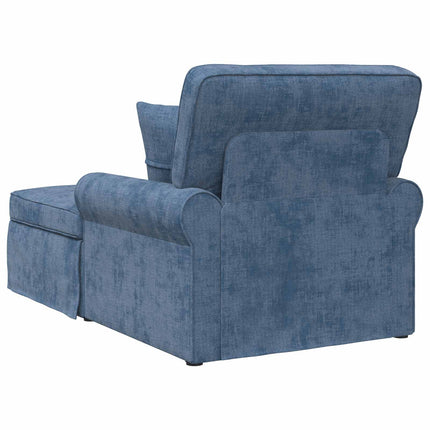 Chaise lounge med volant med pude Blå 157 x 91 x 91 cm ARES