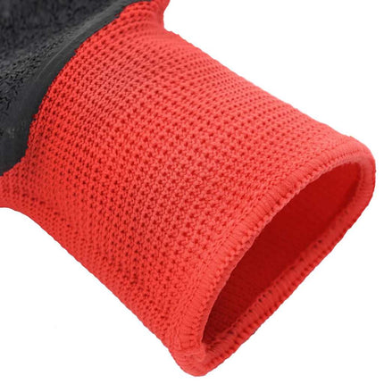 Arbejds handsker 24 pcs Rød og Sort 7 / S Latexbelægning