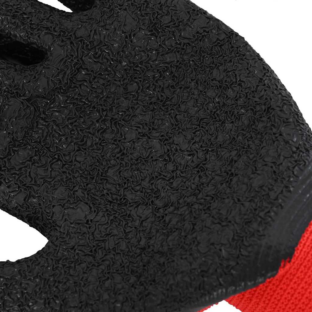 Arbejds handsker 24 pcs Rød og Sort 9 / l Latexbelægning