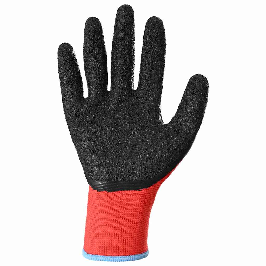 Arbejds handsker 24 pcs Rød og Sort 9 / l Latexbelægning