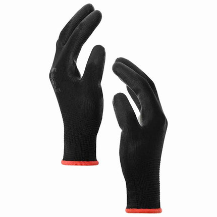 Arbejds handsker 12 pcs Sort 7 / S Polyester