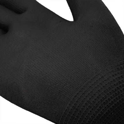 Arbejds handsker 24 pcs Sort 7 / S Polyester