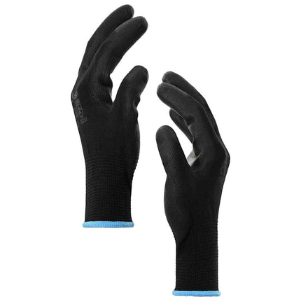 Arbejds handsker 24 pcs Sort 9 / l Polyester