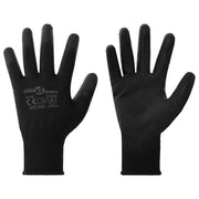 Arbejds handsker 24 pcs Sort 10 / xl Polyester