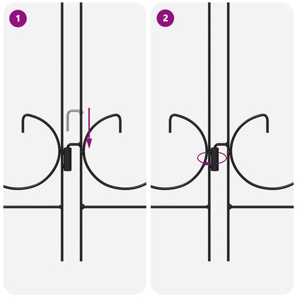 Havehegn 5 pcs Sort Stål