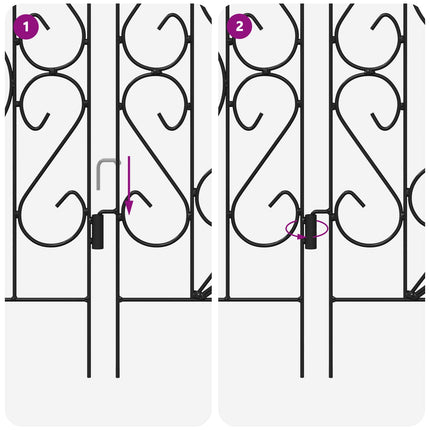 Havehegn 5 pcs Sort Stål