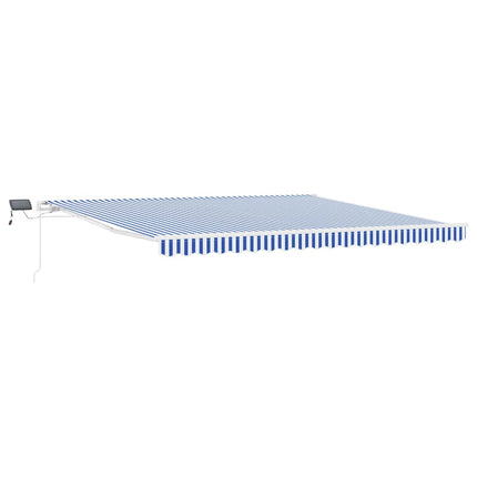Utrækkelig Markise Blå og Hvid 500 × 300 cm