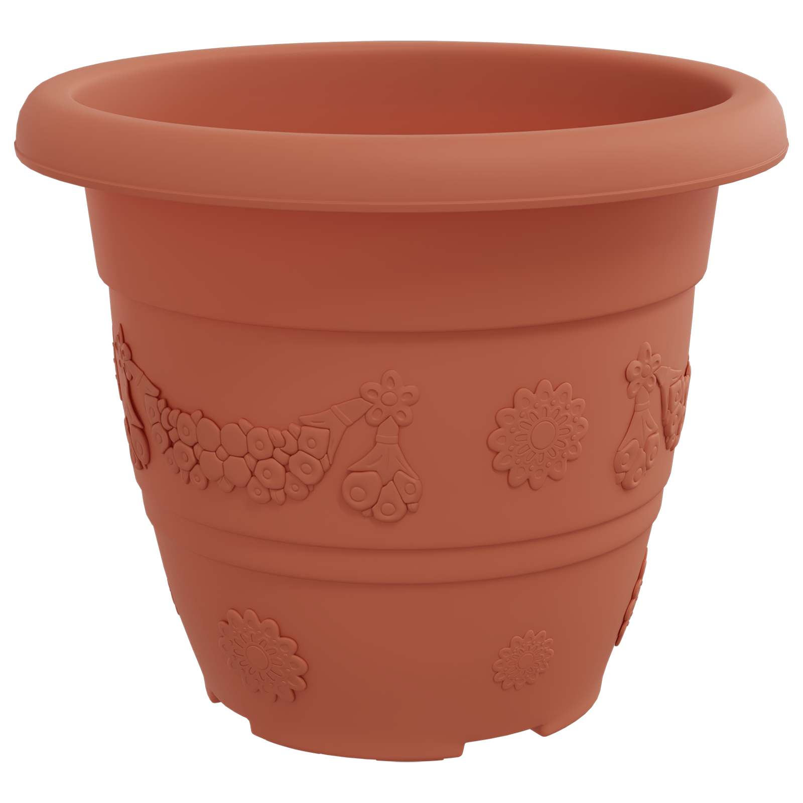 Plantepotter 6 pcs Mursten Rød Ø 22 x 18 cm Plastik