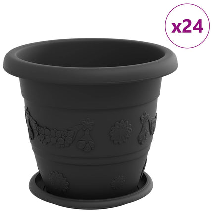 Plantepotter 24 pcs Sort Ø 26 x 21.5 cm Plastik
