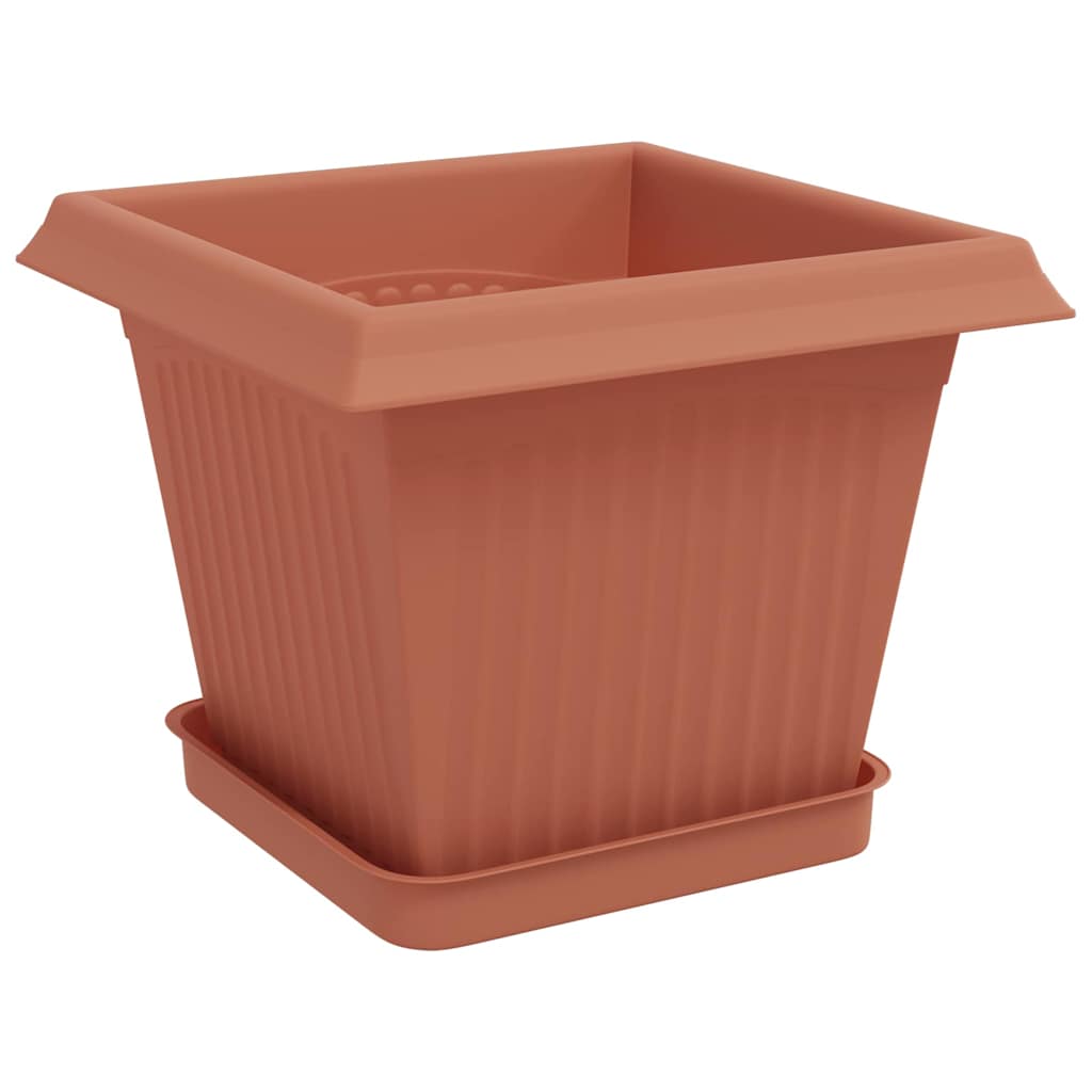 Plantepotter 6 pcs Mursten Rød 20 x 20 x 16 cm Plastik