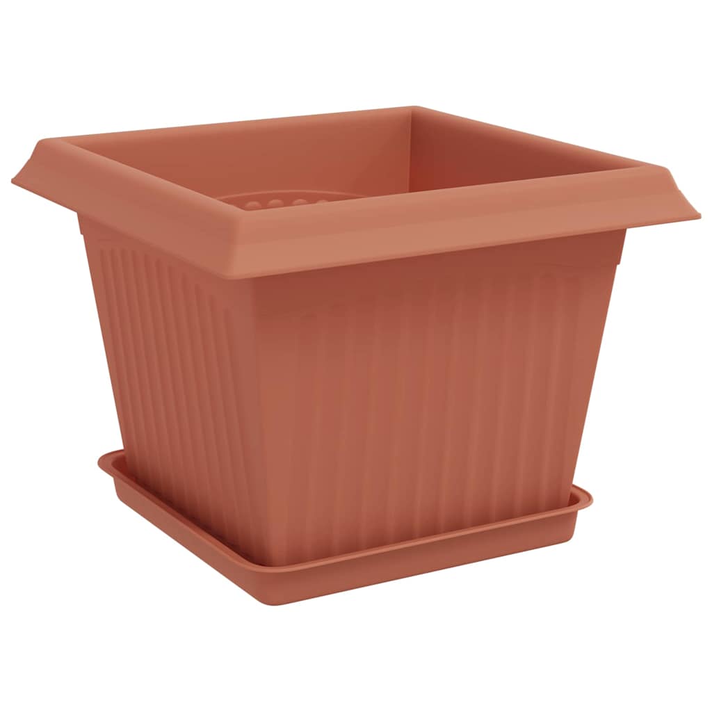 Plantepotter 24 pcs Mursten Rød 23 x 23 x 17,5 cm Plastik