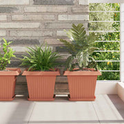 Plantepotter 24 pcs Mursten Rød 28,5 x 28,5 x 22 cm Plastik
