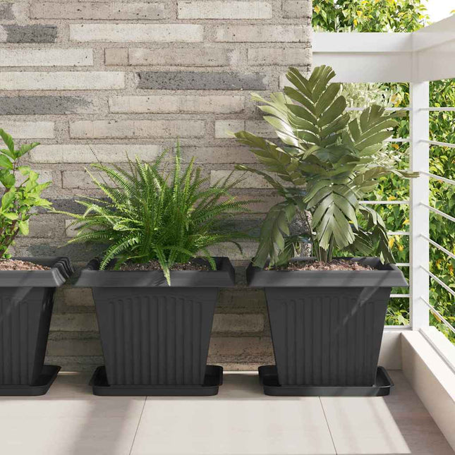 Plantepotter 24 stk. Sort Plastik