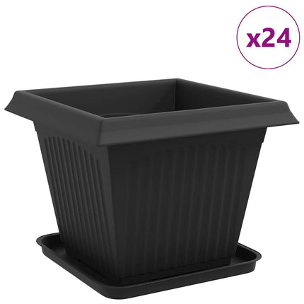 Plantepotter 24 stk. Sort Plastik