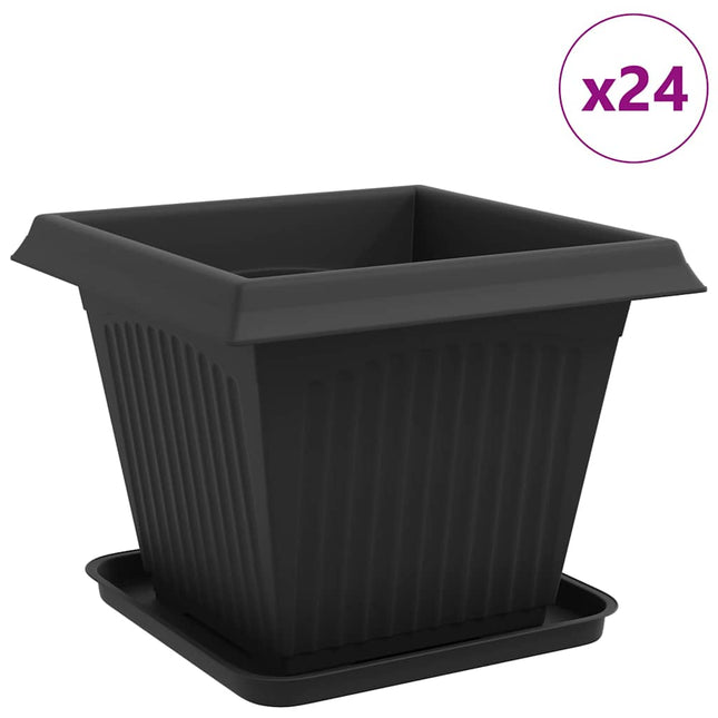 Plantepotter 24 stk. Sort Plastik