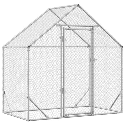 Hønsebur Sølv 170 x 100 x 177 cm Galvaniseret stål