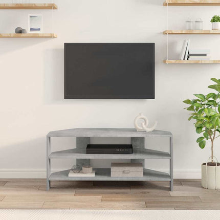 HjørneTVskab 100 x 40,5 x 45 cm Betongrå Konstrueret træ