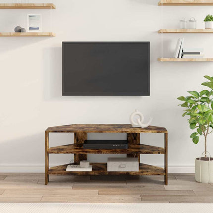 HjørneTVskab 102x40,5x45cm Røget eg Konstrueret træ