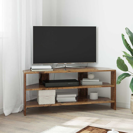 HjørneTVskab 102x40,5x45cm Gammelt træ Konstrueret træ