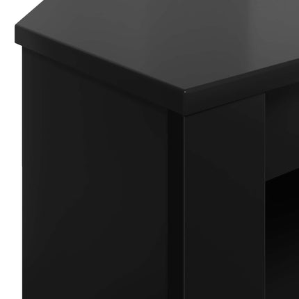 HjørneTVskab 102 x 40,5 x 45 cm Sort Konstrueret træ