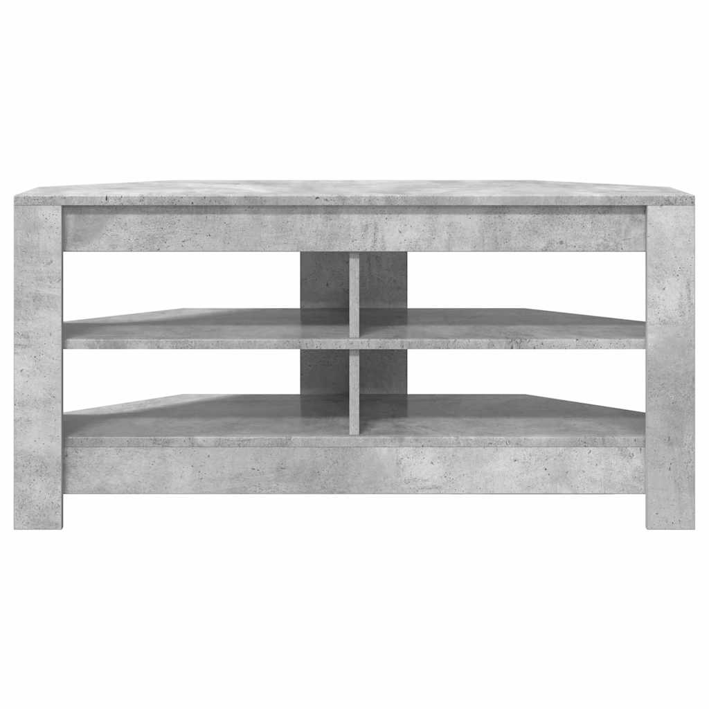 HjørneTVskab Beton Grå 102 x 40,5 x 45 cm Konstrueret træ