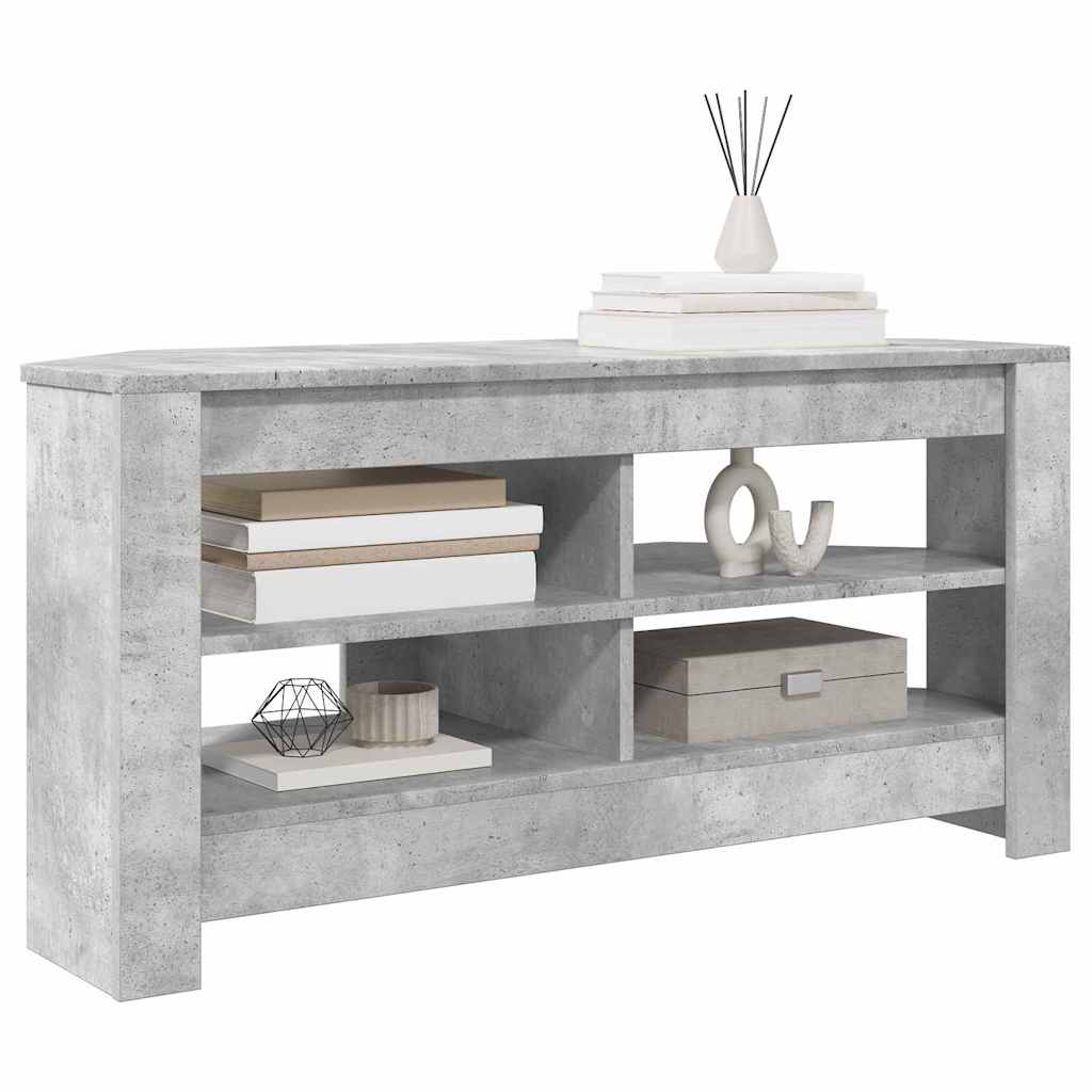 HjørneTVskab Beton Grå 102 x 40,5 x 45 cm Konstrueret træ