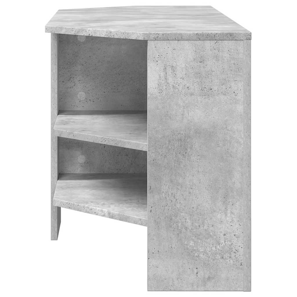 HjørneTVskab Beton Grå 102 x 40,5 x 45 cm Konstrueret træ