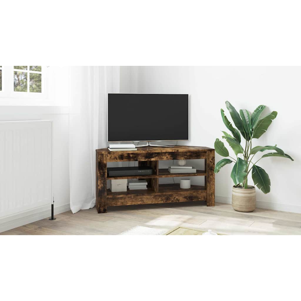 HjørneTVskab Røget eg 102 x 40,5 x 45 cm Konstrueret træ