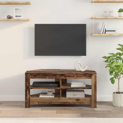 HjørneTVskab 102 x 40,5 x 45 cm Gammelt træ Konstrueret træ