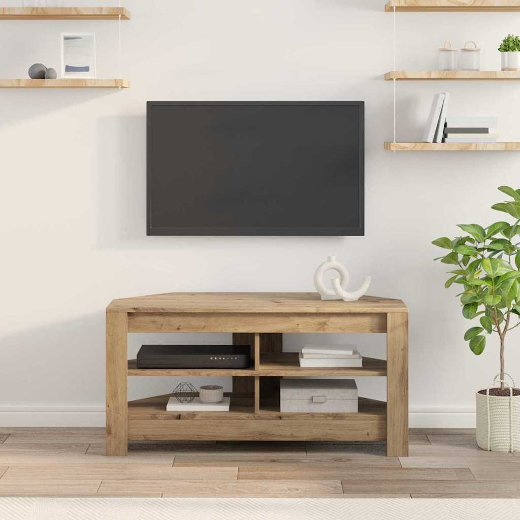 HjørneTVskab Artisan Egetræ 102 x 40,5 x 45 cm Konstrueret træ